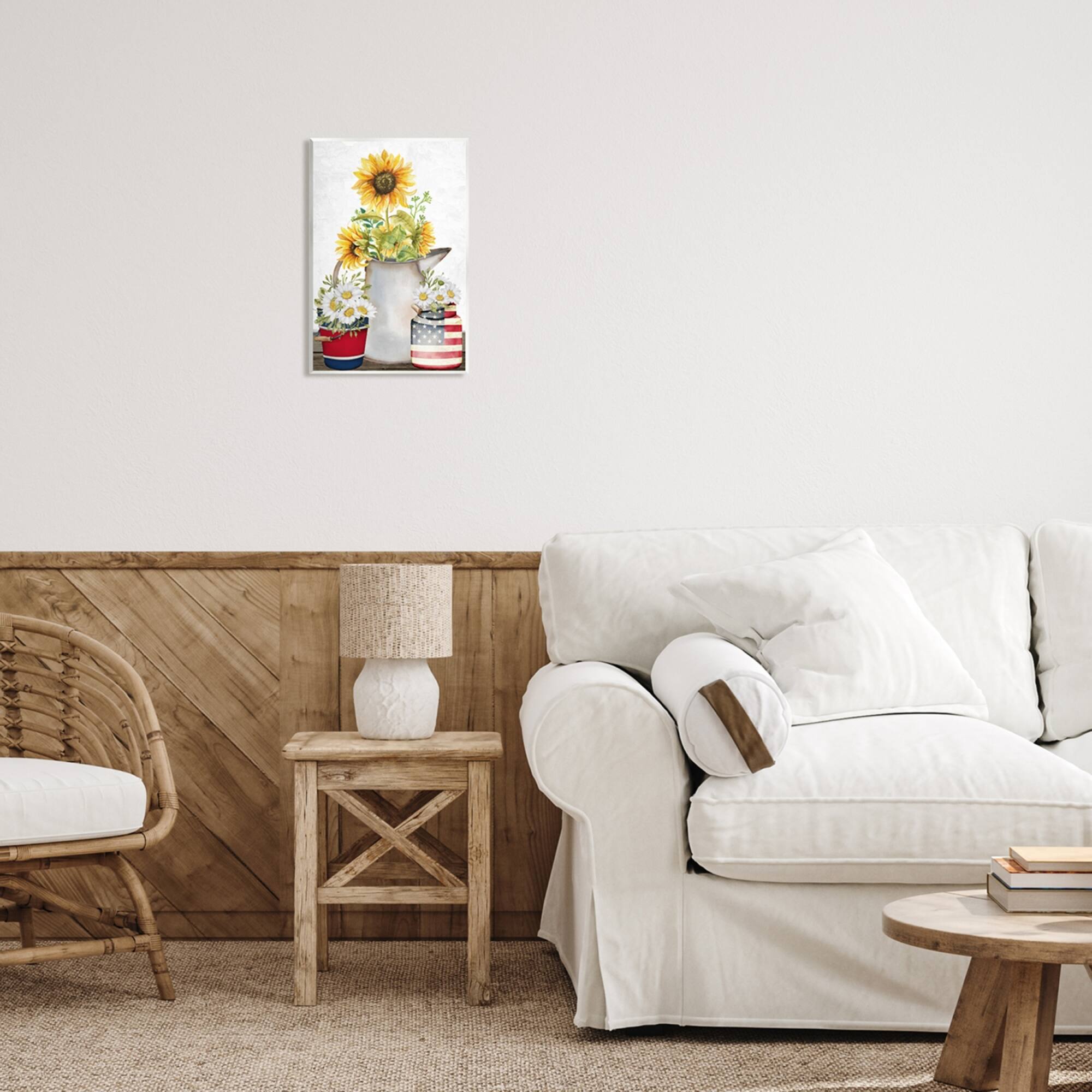 Stupell Industries Americana Flower Bouquets Wall Plaque Art